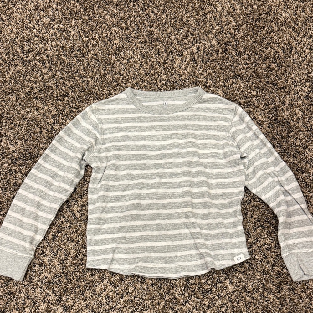 Baby Gap 5 Toddler Gray Striped Long Sleeve Shirt